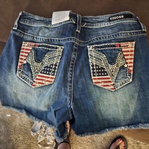 Red, White & Blue Women Shorts (Size 16)